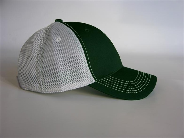 Picture of Whispering Pines Sportwear FA102 Fairway Cap Contrast Soft Mesh Back- Forest Green- White