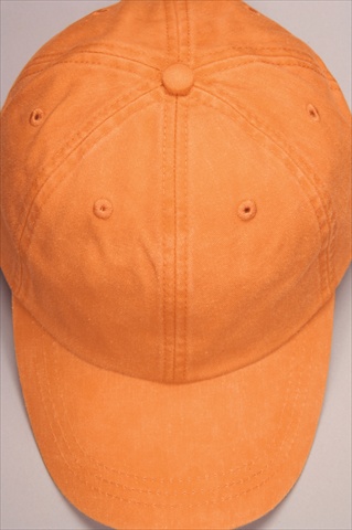LP101 Optimum-Solid Pigment Dyed 6 Panel Low Profile Cap- Tangerine