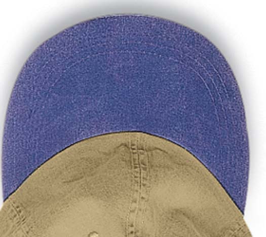LP102 Optimum-Khaki With Contrast Bill 6 Panel Low Profile Cap- Khaki- Purple