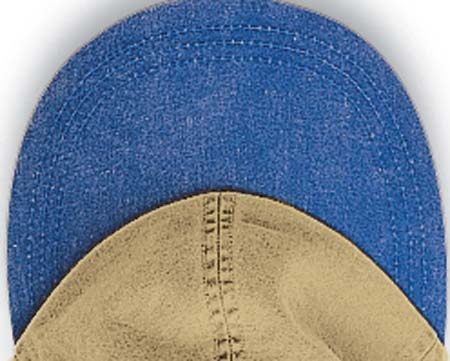 LP102 Optimum-Khaki With Contrast Bill 6 Panel Low Profile Cap- Khaki- Royal