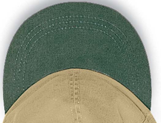 LP102 Optimum-Khaki With Contrast Bill 6 Panel Low Profile Cap- Khaki- Spruce