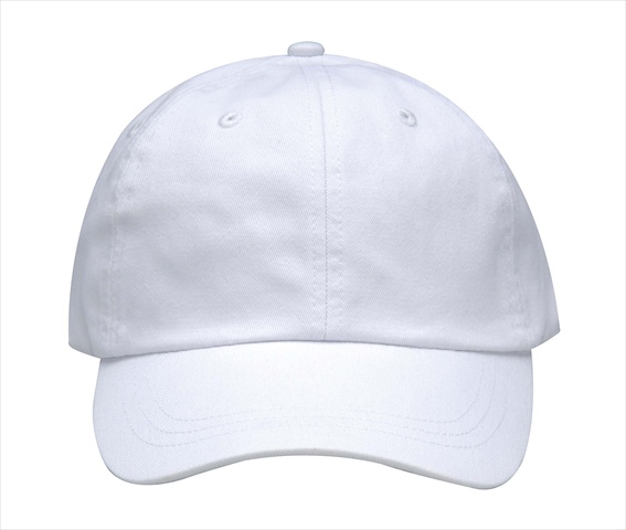 PN101 Pinnacle Cap 6 Panel Low Profile True Color Hook Eye Adhesive White