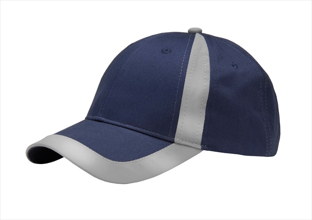 RF102 Reflector Hat With Reflective Grey Insert Side-Visor- Navy