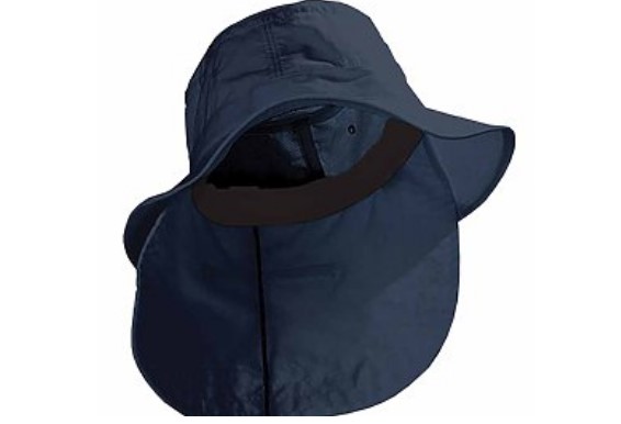 UBM101 Extreme Vacationer Bucket Cap With Neck Cape- Navy- Extra Large