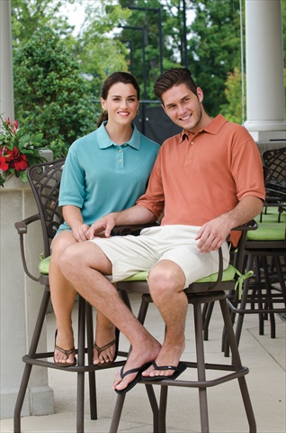Picture of Whispering Pines Sportwear 4701 Pigment-Dyed Ladies Polo Shirt- Denim- Small
