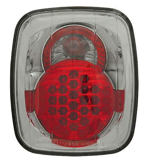 Jeep Wrangler 1987 - 2006 Tail Lamps- LED Platinum Smoke