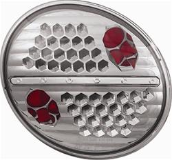 Volkswagen New Beetle 1998 - 2005 Tail Lamps, LED Platinum Smoke