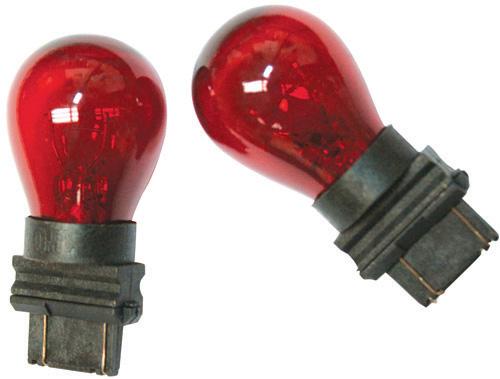 Colored Bulb 3157 Waffle Mount Red