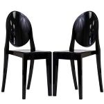 EEI-906-BLK Casper Dining Chairs Set Of 2, Black