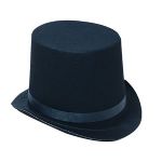 H236 Black Felt Top Hat