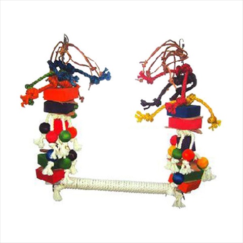 Picture of A&E Cage HB46258 Rope Swing With Blocks & Leather - Medium
