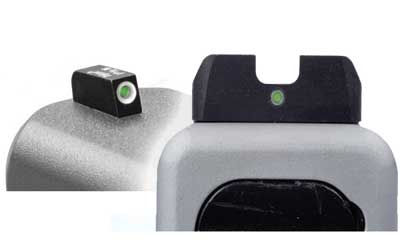 Picture of AmeriGlo GL-102 I-Dot Sight 2 Dot Glock 20&#44;21&#44;29&#44;30&#44;31&#44;32&#44;36 Green With White Outline Front & Rear