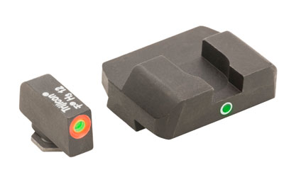 Picture of AmeriGlo GL-201O Pro I-Dot Sight 2 Dot Glock 17,19,22,23,24,26,27,33,34,35,37,38,39 Green & Orange Front & Rear