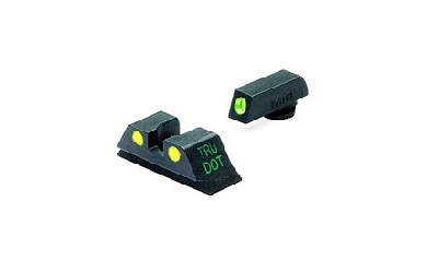 Meprolight USA Meprolight Tru-Dot Glock 10mm/45ACP Green/Yellow Fixed Pistol Sight Set 102223201