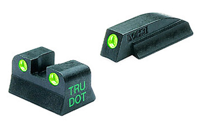 Meprolight USA Meprolight Tru-Dot Beretta M9/M92 (Except 92X/M9A3/92A1) Fixed Green Rear/Front Tritium Illum Pistol Sight Set 0106623101