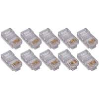 Picture of 4Xem 4X100PKC6 100Pk Rj45 Plugs Round Solid Stranded Conducter 4 Pair Cat6 Cable