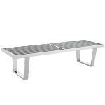 EEI-246-SLV Sauna 5 Ft. Stainless Steel Bench In Silver