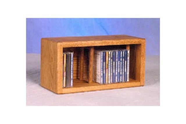 Picture of Wood Shed 103-1 Solid Oak desktop or shelf CD Cabinet