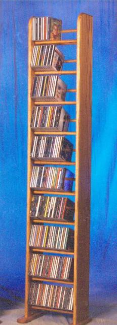 Picture of Wood Shed 1004 Solid Oak 10 Row Dowel Tower CD Rack
