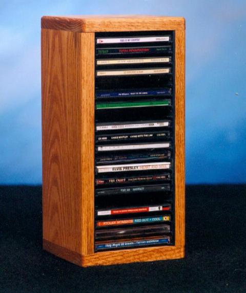 Picture of Wood Shed 109-1 Solid Oak desktop or shelf CD Cabinet