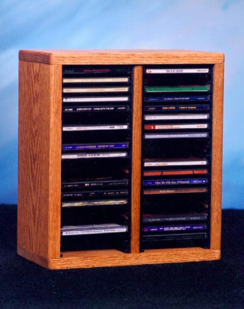 Picture of Wood Shed 209-1 Solid Oak desktop or shelf CD Cabinet