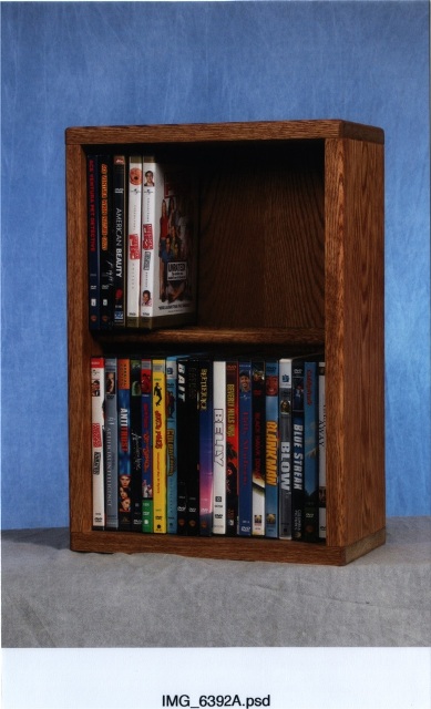 Picture of Wood Shed 215-12 Solid Oak 2 Row Dowel DVD Cabinet Tower