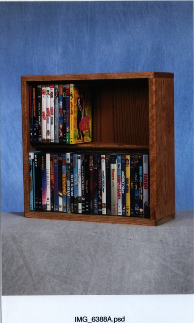 Picture of Wood Shed 215-18 Solid Oak 2 Row Dowel DVD Cabinet Tower