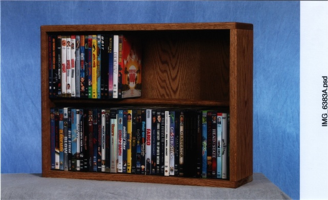 Picture of Wood Shed 215-24 Solid Oak 2 Row Dowel DVD Cabinet Tower
