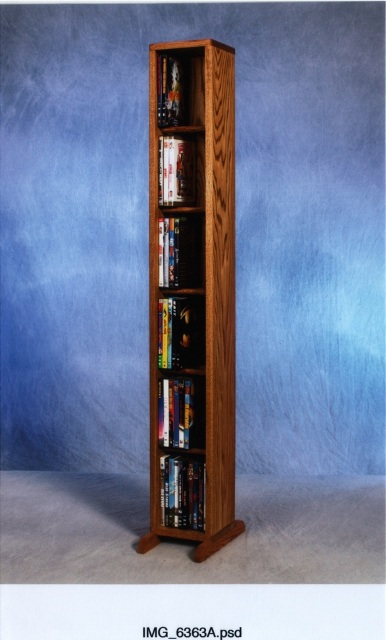 Picture of Wood Shed 615 Solid Oak 6 Row Dowel DVD Cabinet Tower