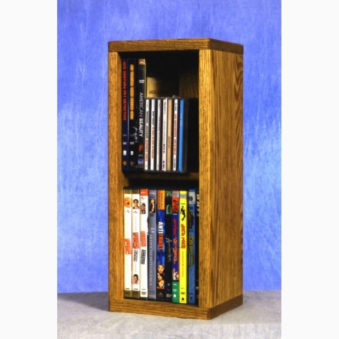 Picture of Wood Shed 215 Combo Solid Oak 2 Row Dowel CD-DVD Cabinet Tower
