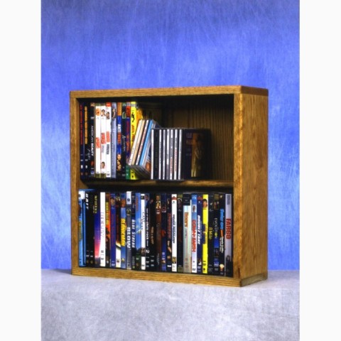 Picture of Wood Shed 215-18 Combo Solid Oak 2 Row Dowel CD-DVD Cabinet Tower