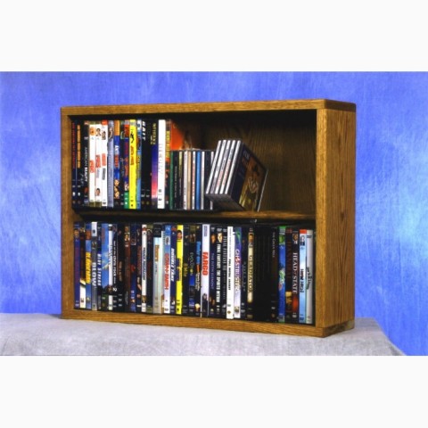 Picture of Wood Shed 215-24 Combo Solid Oak 2 Row Dowel CD-DVD Cabinet Tower