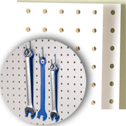 Picture of DIY Industries 15-1905-2448-601 Pegboard û White PP  24 x 48 x 14 in.