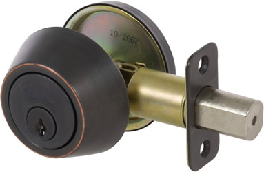 Single Cylinder Deadbolt Grade 3 - Edged Bronze