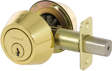 Double Cylinder Deadbolt Grade 3, Bright Brass