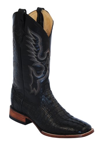 Picture of Ferrini 1049304130D Mens Caiman Body Square-Toe Boots Black&#44; 13D