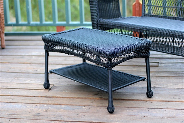 Black Wicker Patio Furniture Coffee Table