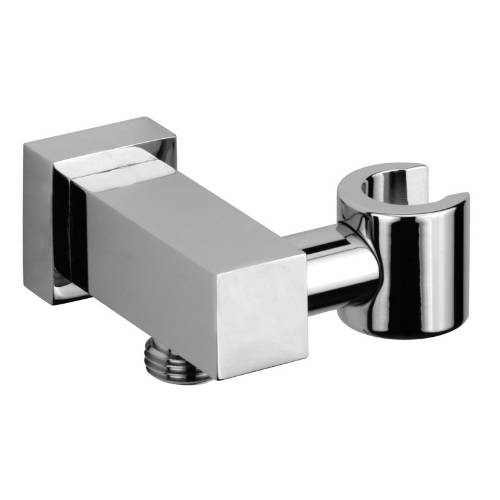 Picture of Jewel Faucet 86160 Solid Brass Modern Shower Wall Union with Hand Shower Holder in Chrome
