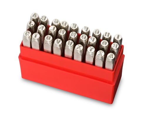 0.31 in. Premium Hand Stamp Letter Set