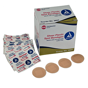 Dynarex DY-3607-12 Sheer Spot Bandages - 12 in Case