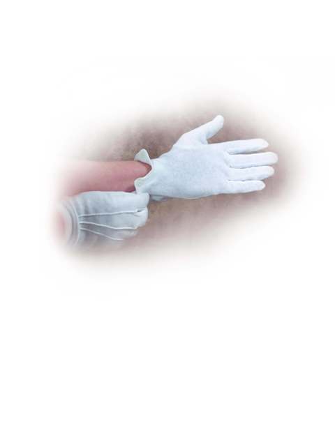 Picture of B & H Publishing Group 430783 Gloves White Cotton Medium