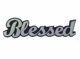 106936 Auto Emblem 3D Blessed Silver