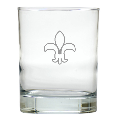 Picture of Carved Solutions Old Fashion Glass Set Of 6-Fleur-De-Lys