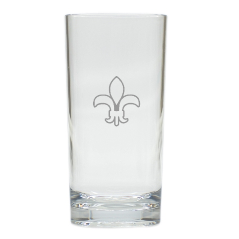 Picture of Carved Solutions Tall Cooler Glass Set Of 6-Fleur-De-Lys