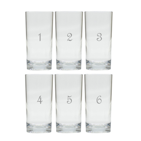 Picture of Carved Solutions Tall Cooler Glass Set Of 6-1-6