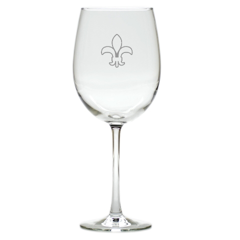 Picture of Carved Solutions Tulip Wine Stemware Set Of 4-Fleur-De-Lys