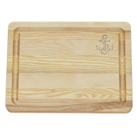 Picture of Carved Solutions Master Collection Wooden Cutting Board Small -Anchor
