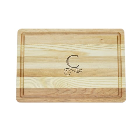 Picture of Carved Solutions Master Collection Wooden Cutting Board Medium-Pi-Flourish-D