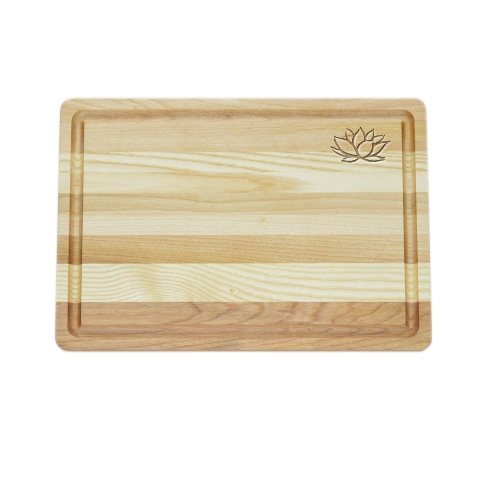 Picture of Carved Solutions Master Collection Wooden Cutting Board Medium-Lotus