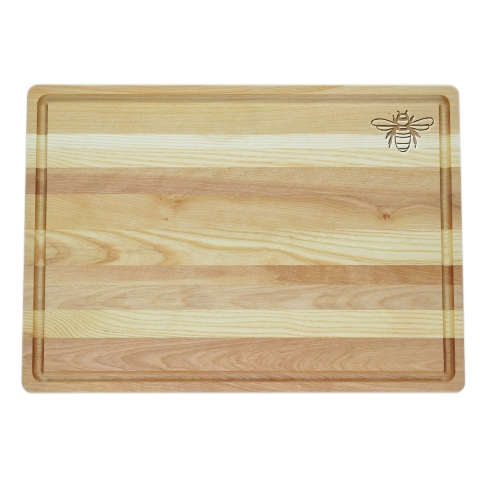 Picture of Carved Solutions Master Collection Wooden Cutting Board Large-Bee
